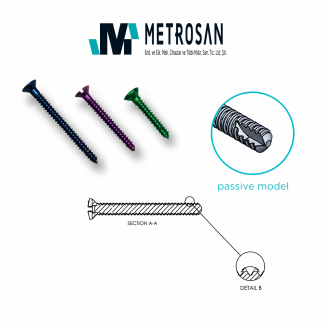 Metrosan FIXATION SCREW Passive 7mm (2pcs in 1 tube)