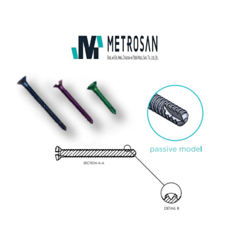Metrosan FIXATION SCREW Passive 7mm (2pcs in 1 tube)