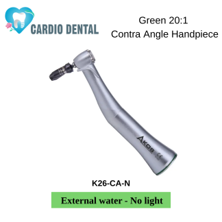 Green 20:1 Contra Angle Handpiece (External water - No light)
