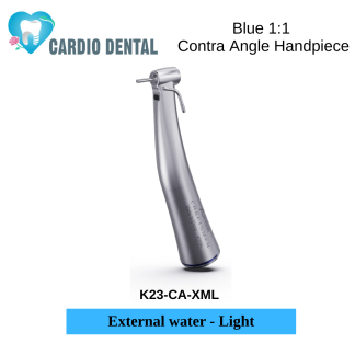 Blue 1:1 Contra Angle Handpiece (External water - Light)