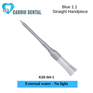 Blue 1:1 Straight Handpiece (External water - No Light)