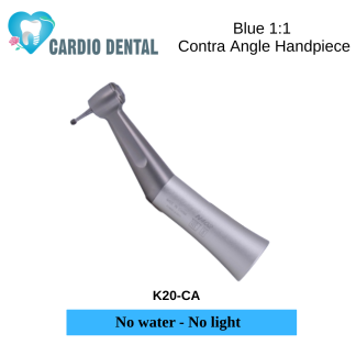 Blue 1:1 Contra Angle Handpiece (No water - No light)
