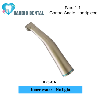Blue 1:1 Contra Angle Handpiece (Inner water - No light)